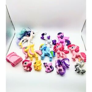 My Little Pony Figures Princess Celestia Rainbow Dash Pinkie Pie 12pc Carriage